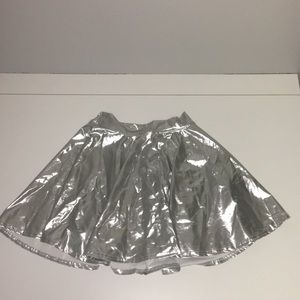 Silver Metallic Skirt